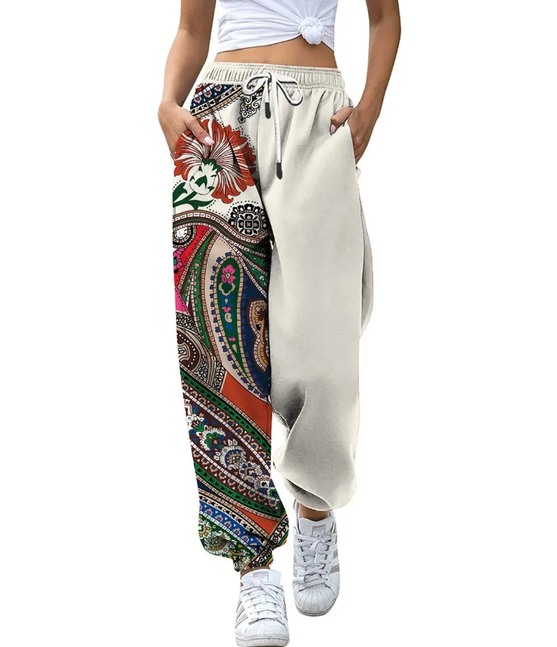 

Y2k Loose Jogging Pants Women 2023 Fashion Print High Waisted Workout Athletic Lounge Joggers Streetwear Sweatpants Korean