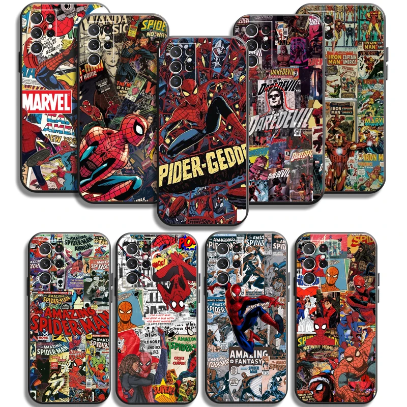 

Marvel Comics Phone Cases For Samsung Galaxy S20 FE S20 Lite S8 Plus S9 Plus S10 S10E S10 Lite M11 M12 Carcasa Funda Back Cover