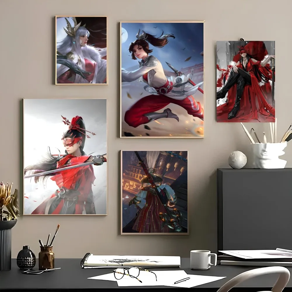 Naraka Bladepoint 3D постер популярная экшн-игра произведения искусства для домашнего