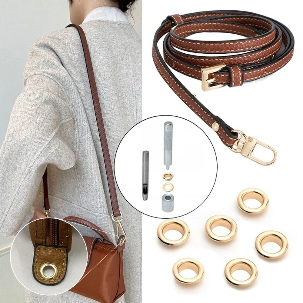 

New Replacement Genuine Leather Strap Punch-free Hang Buckle Buttonhole Handbag Belts Transformation Crossbody Bags Accessories