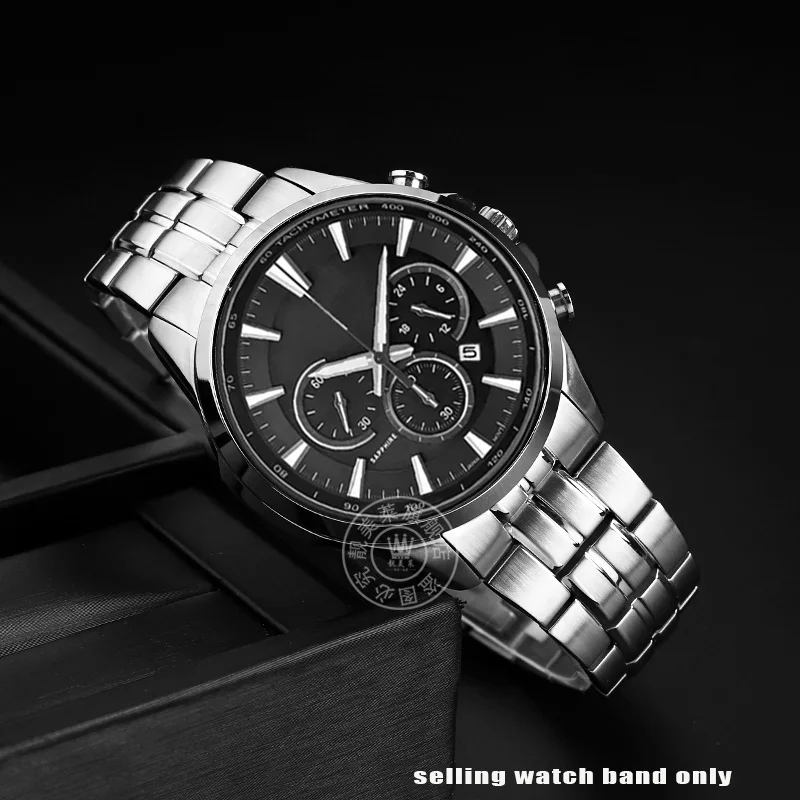 Ремешок из нержавеющей стали для часов Casio 5274 Edifice series EFB-540SBD/SBC 22 мм