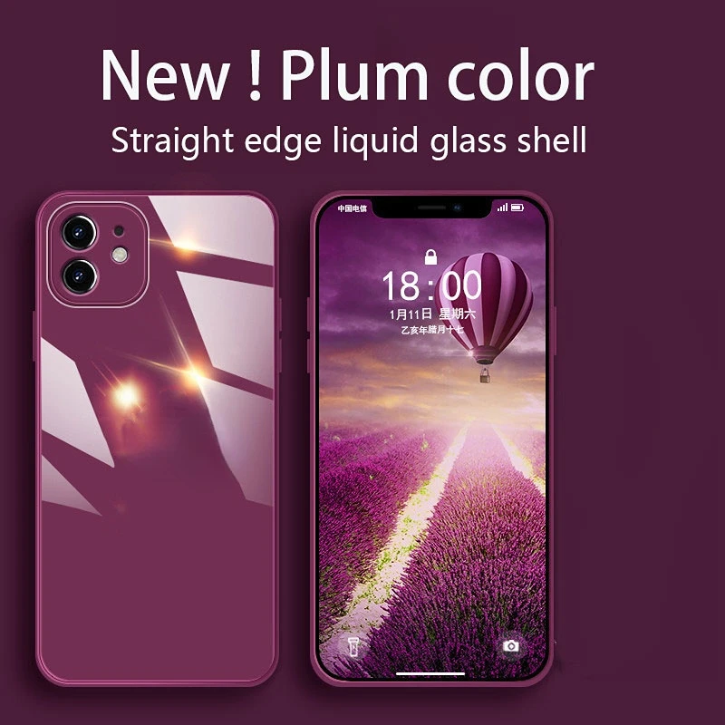 

For Iphone14Plus Liquid Glass Phone Case Silicone Soft Edge Lens All Inclusive Protective Cover Iphone 12 13Pro Max Case 11 7 8P