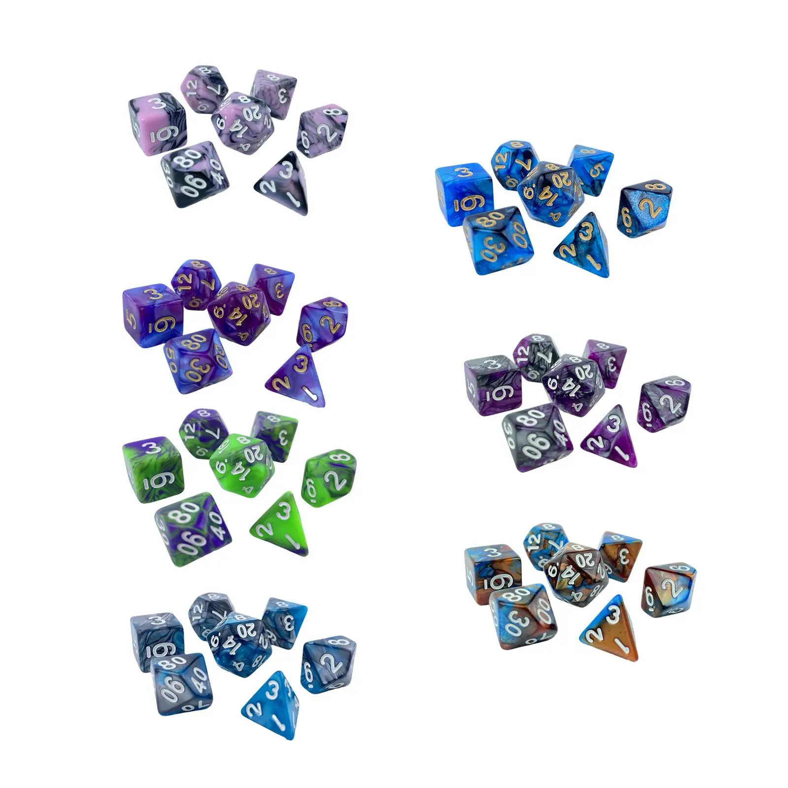 

Acrylic Dices Party Game Polyhedral Dices Table Game for Role Playing Game,