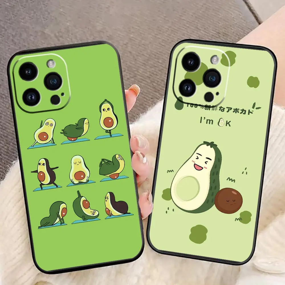 

iphone Funda Case For Apple 14 13 12 11 Pro XS Max Mini X XR SE 2020 2022 8 7 6S 6 Plus 5 5S Case Capa Para Green Funny Avocado