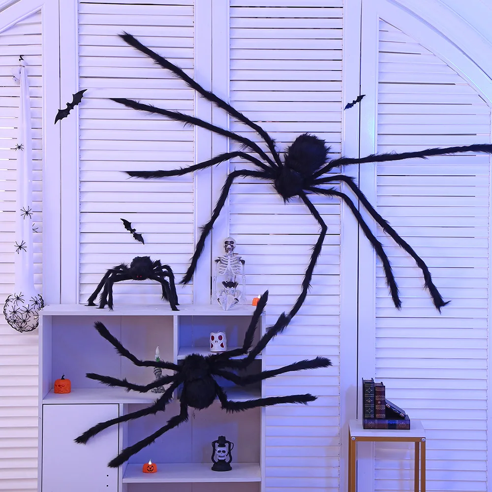 

Halloween scary spider queue decoration props lost tricky simulation plush spider