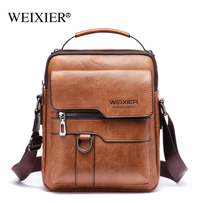 Men's Bag European and American PU Leather Retro Shoulder Bag Straddle Bag Casual Handbag Travel Backpack for Men