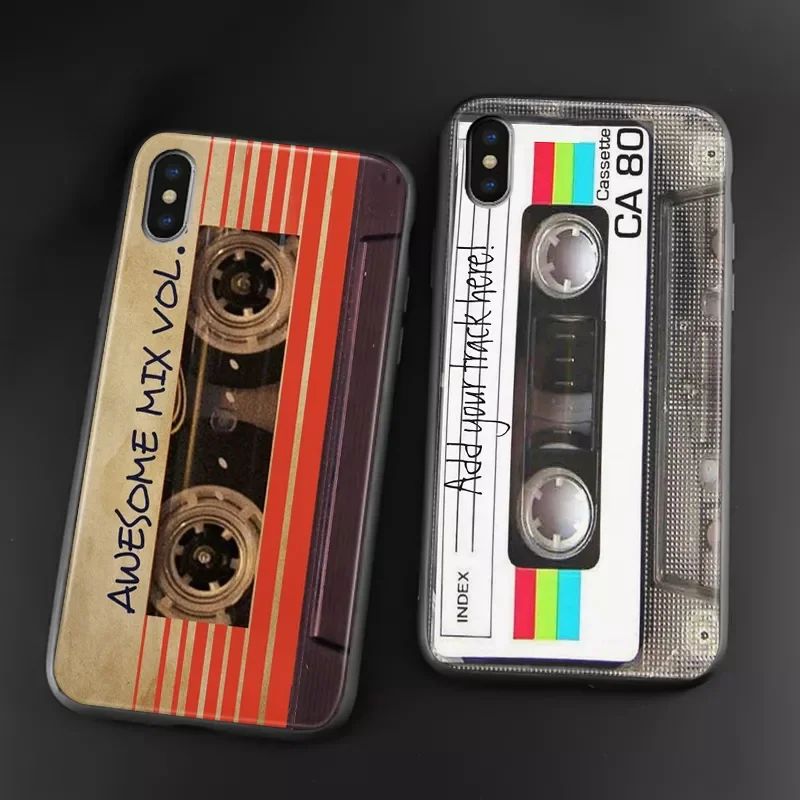 

Factory Direct Selling Cassette tape retro style For iPhone SE 6 6s 7 8 Plus X XR XS 11 12 13 Pro Max 13 mini soft silicone Phon