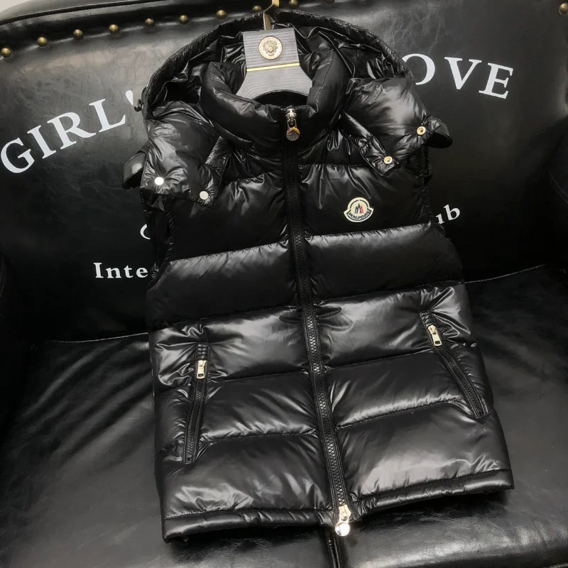 

Down Vest Men's Autumn and Winter 2022 New Hooded Bright Tide Brand Couple Outside Wear Thickened Vest Vest Clip Men's Top