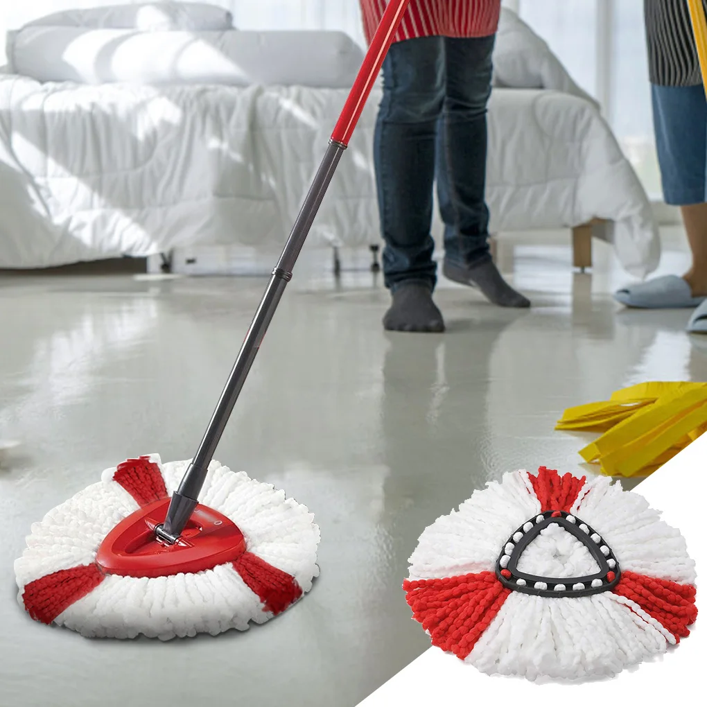 

3 Packs Microfiber Mop Refills Easy Cleaning Mop Replace Head for Triangle Spin Mop Spin Mop Replacement Head for Vileda O-cedar
