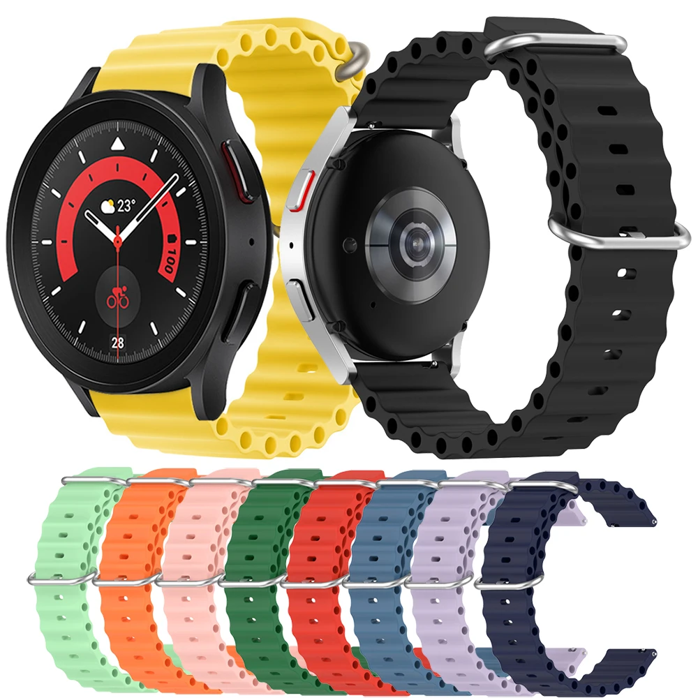 

Ремешок силиконовый для Samsung Galaxy Watch 4 5 40 44 мм, спортивный браслет-петля для Active 2 Watch 3 41 45 мм, 20 22 мм