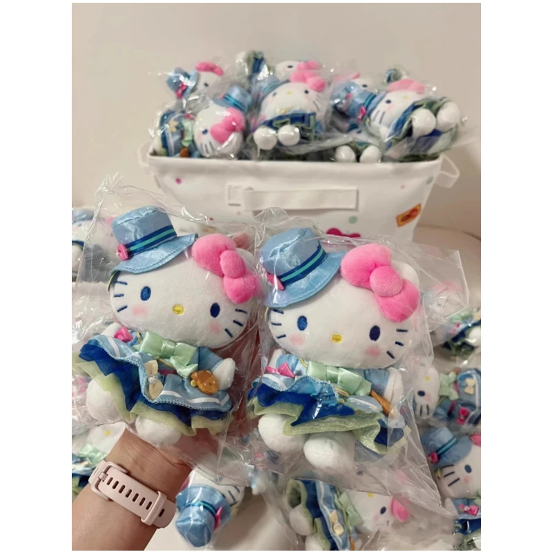 

New Kawaii Sanrio Hello Kitty Plush Toy Cute Cartoon Flower Color Dress Backpack Pendant Decorate Doll Children Christmas Gifts