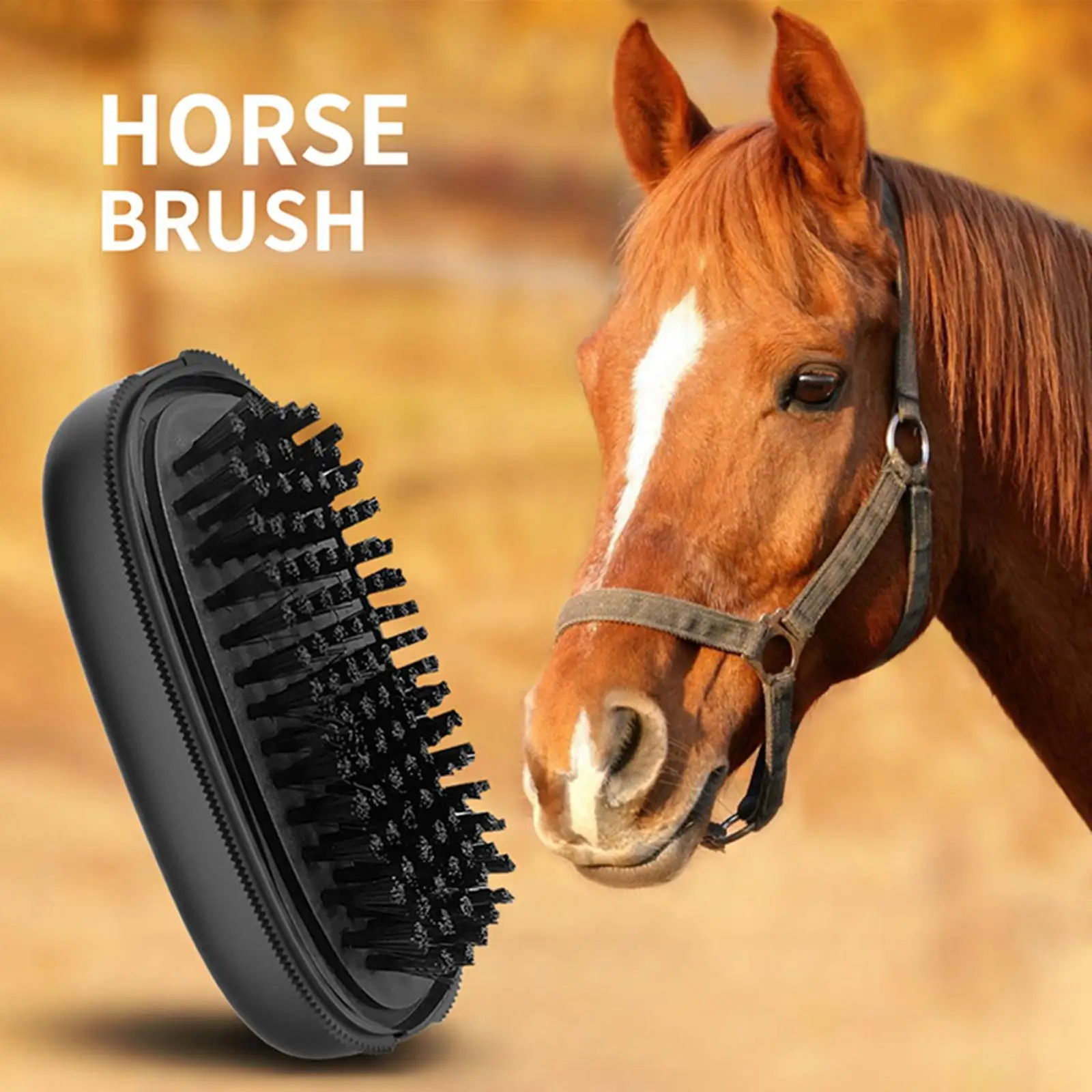 

Horse Hair Brush Cleaning Brush Body Brush Comb Double Sided Long