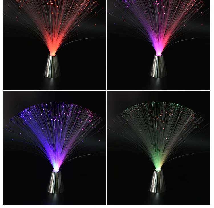 

Beautiful Romantic MultiColor Changing LED Fiber Optic Nightlight Lamp for Holiday Party Home Wedding Decoration Light-Up Toys