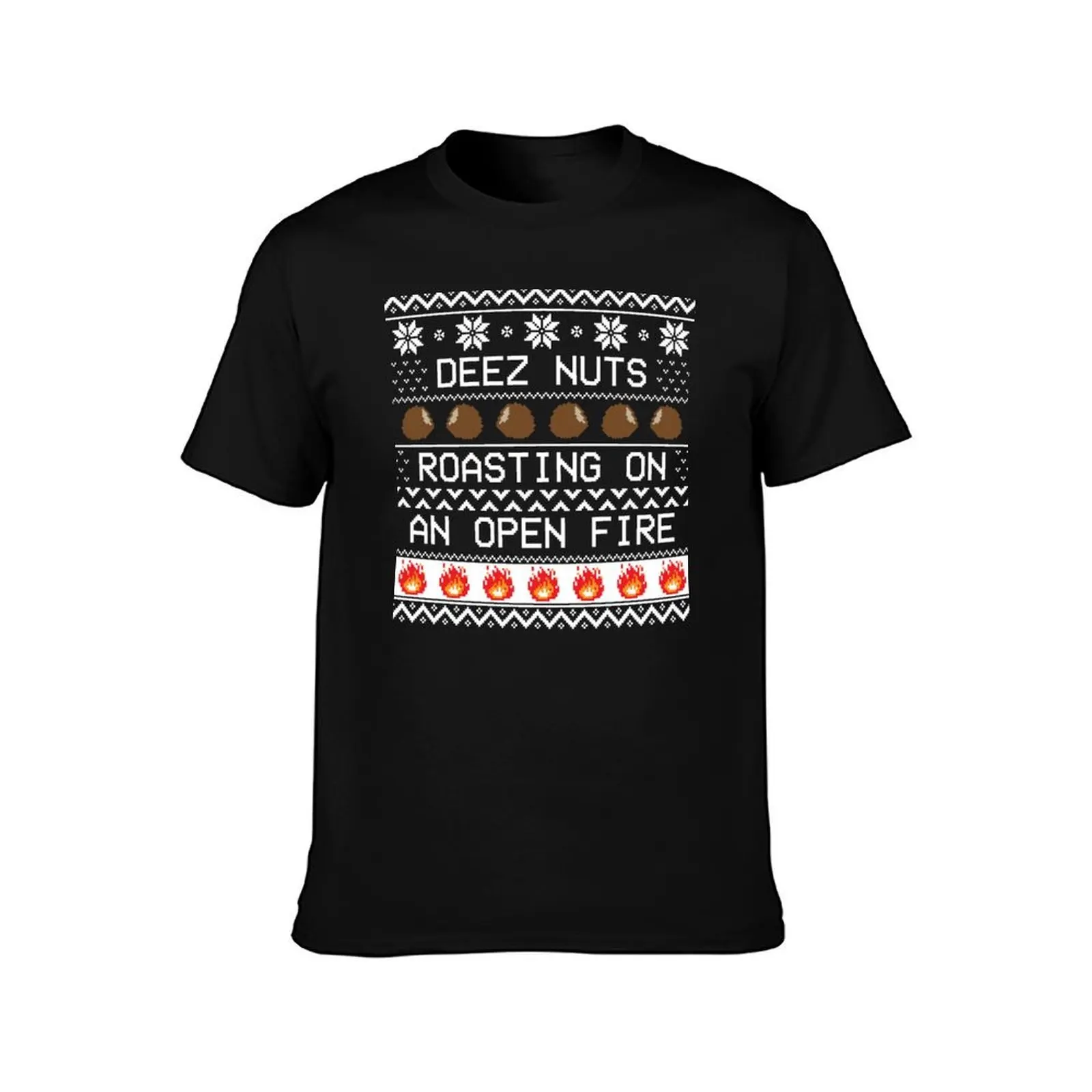 Фото Футболка Roasting Deez Nuts Ugly Sweater, праздничный повседневный топ с короткими рукавами №2
