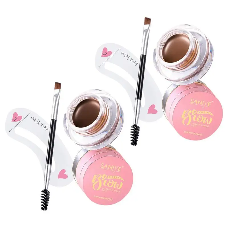 

Натуральный трафарет для бровей, набор для придания формы, ручка, водостойкая помада, тушь для бровей, тонированный скульптурный гель для бровей с двухсторонней кистью