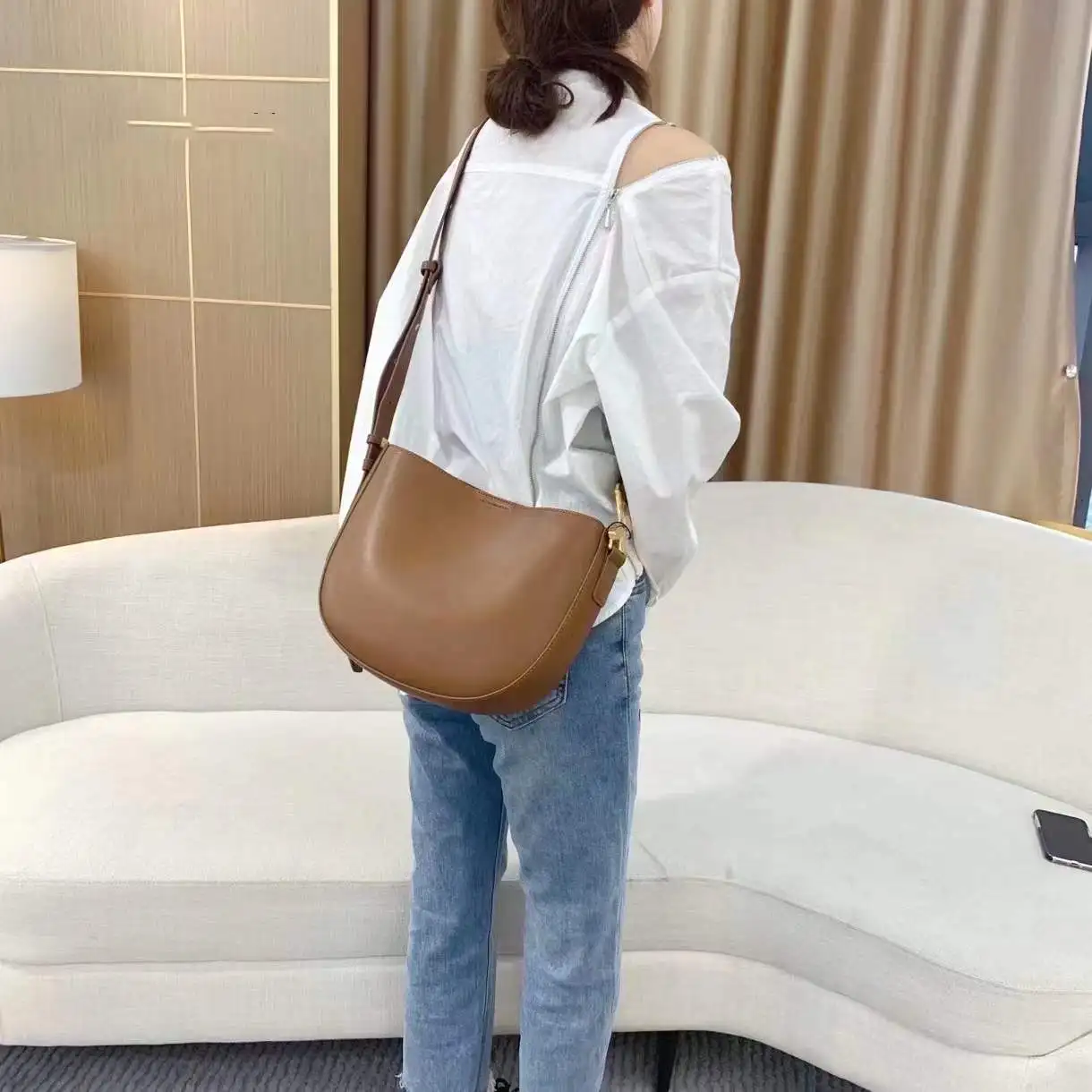2022 Genuine Leather Women Bag Ladies Handbag Girl Crossbody Bag Fashion Causal Luxury Classic Tote Purse Women's Shoulder Bags