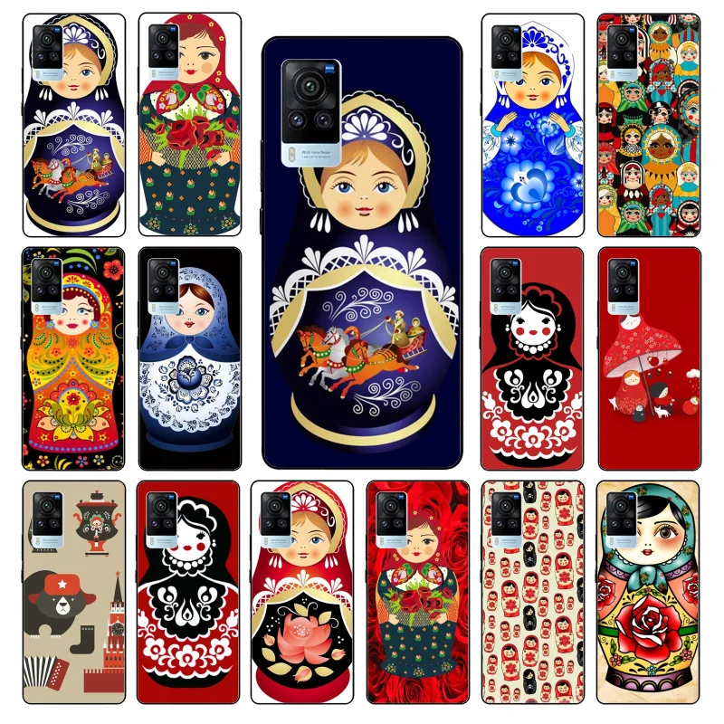 

Russian Dolls Pattern Matryoshka Phone Case for VIVO V21e V20 SE V2023 V15 Pro V21 V19 V17 Neo 1819 1915 1907 1906 X60 Pro X50
