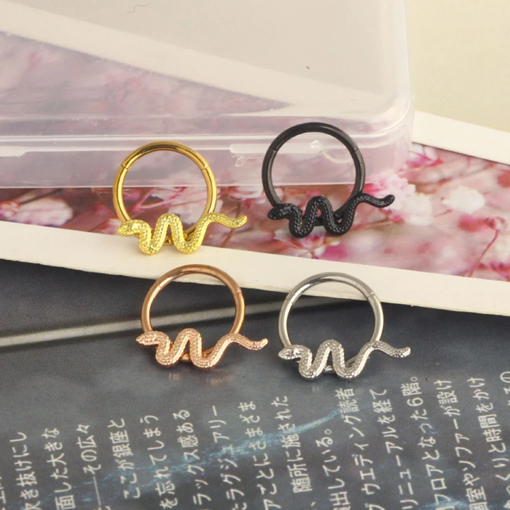 

Metal Nose Rings Pierced Jewelry Studs Bulk Piercings Women Hoop Juneteenth