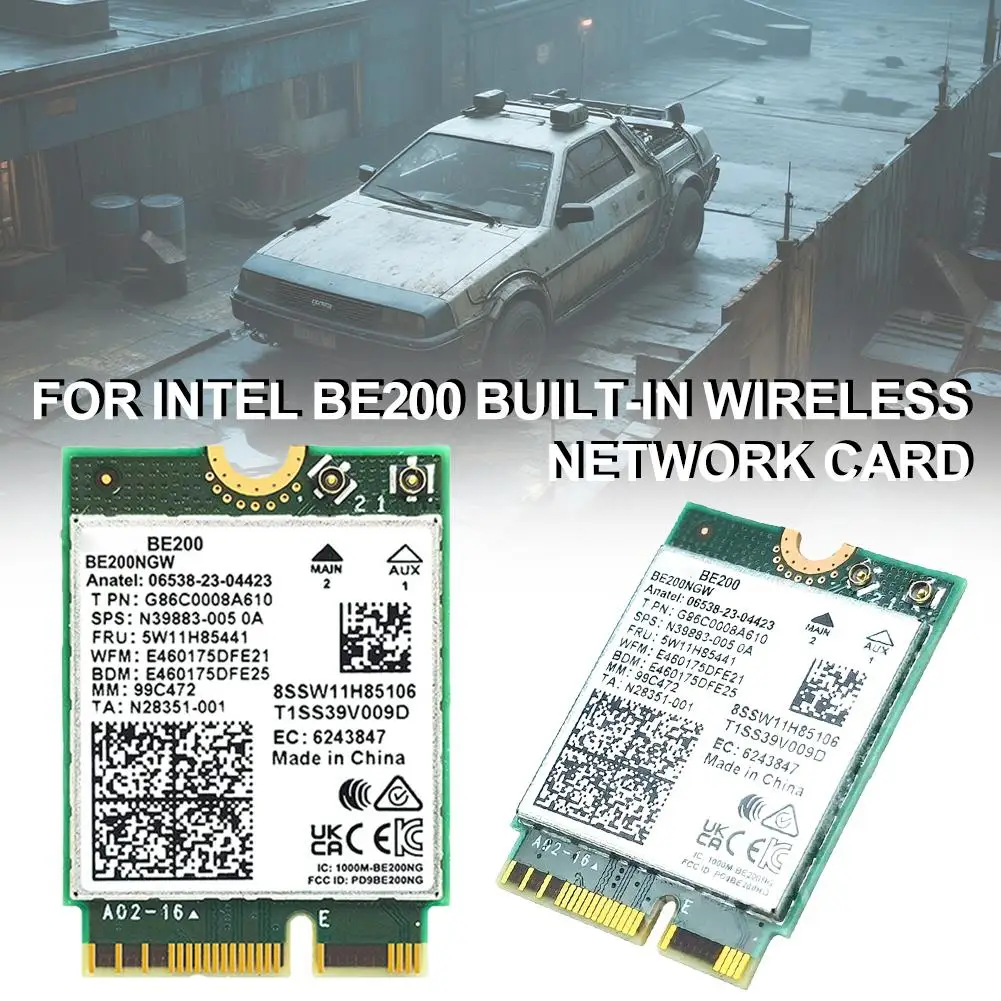 Фото Беспроводная сетевая карта BE200 WiFi 7, Bluetooth 5,4 WiFi BE200NGW NGFF M.2, адаптер 802.11AX 2,4G/5G/6 ГГц 8774 Мбит/с для ПК Win10/11 №4