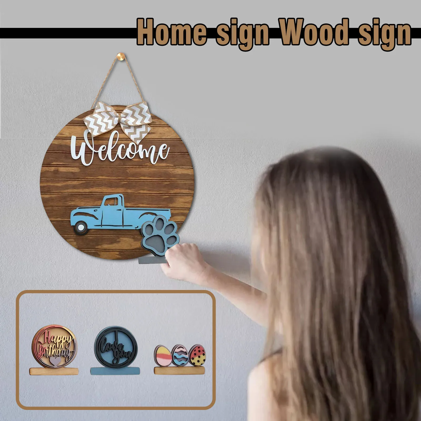 Украшения для крыльца сменный знак приветствия грузовика домашний декор входной