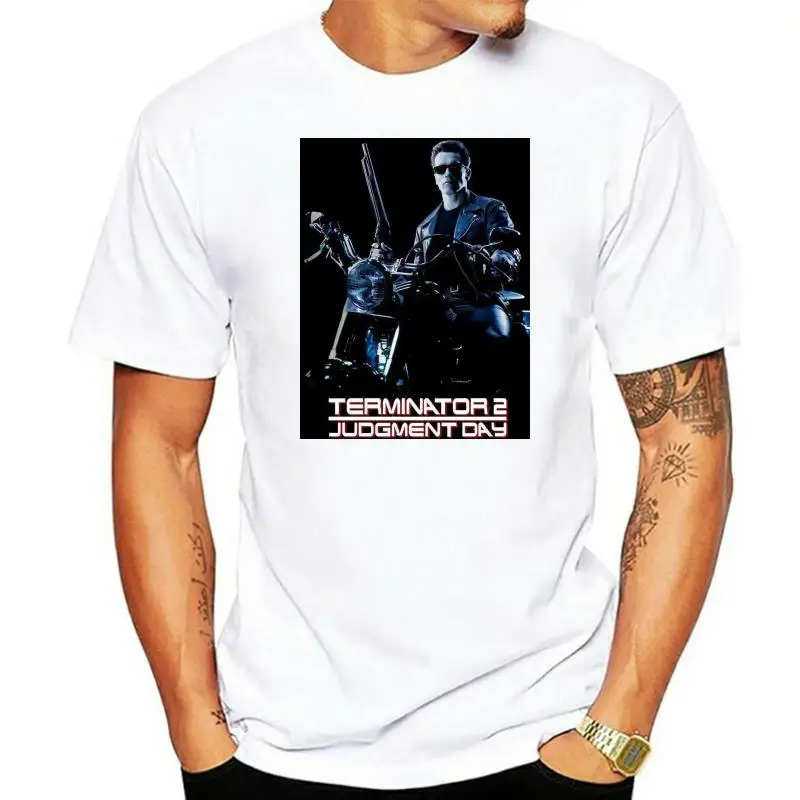 

New Terminator 2 Judgment Day Best Retro Movie Poster Mens T Shirt Size S 2Xl