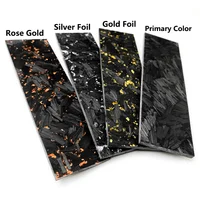 4 Patterns New Resin Carbon Crushing Composite Material Marbled CF Carbon Fiber Marble Black Knife Handle DIY Making Board Plate