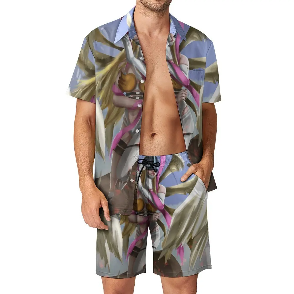 Мужской пляжный костюм цвета хамелеон 2 предмета