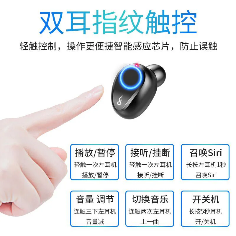 

0914hjlftu Stereo Sports Wireless Earphones with Dual Microphone