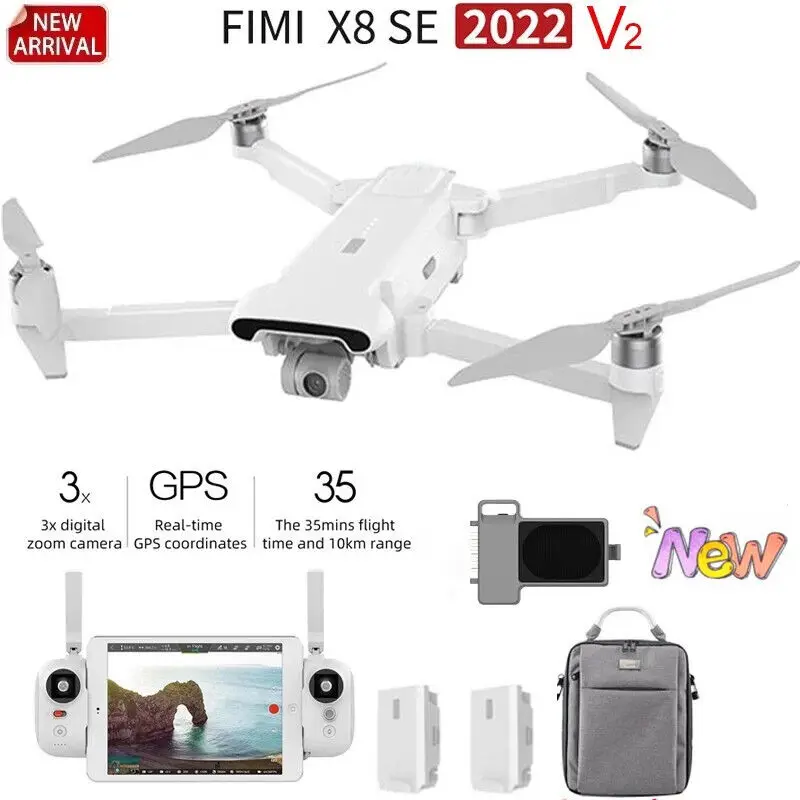 

FIMI X8SE 2022 V2 Drones with Camera HD 8K GPS Profesional RC Helicopter FPV 3-axis Gimbal 4K GPS Drone Toys for Boys