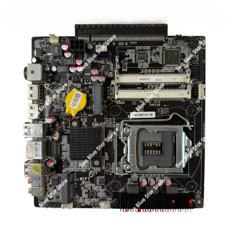 Фото Промышленная материнская плата All-in-one ITX-G81X11B с памятью DDR3, версия с графическим слотом, б/у, демонтированная основная плата №2