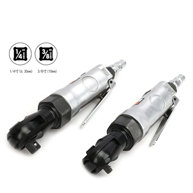

1/4" 3/8" Pneumatic Air Ratchet Wrench Powered Ratchet Impact Socket Wrench Power Right Angle Spanner Tools 41N.Min 88N.Min