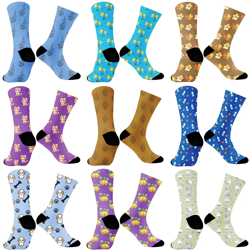 Носки в стиле Харадзюку с принтом животных милые дизайнерские носки абстрактном