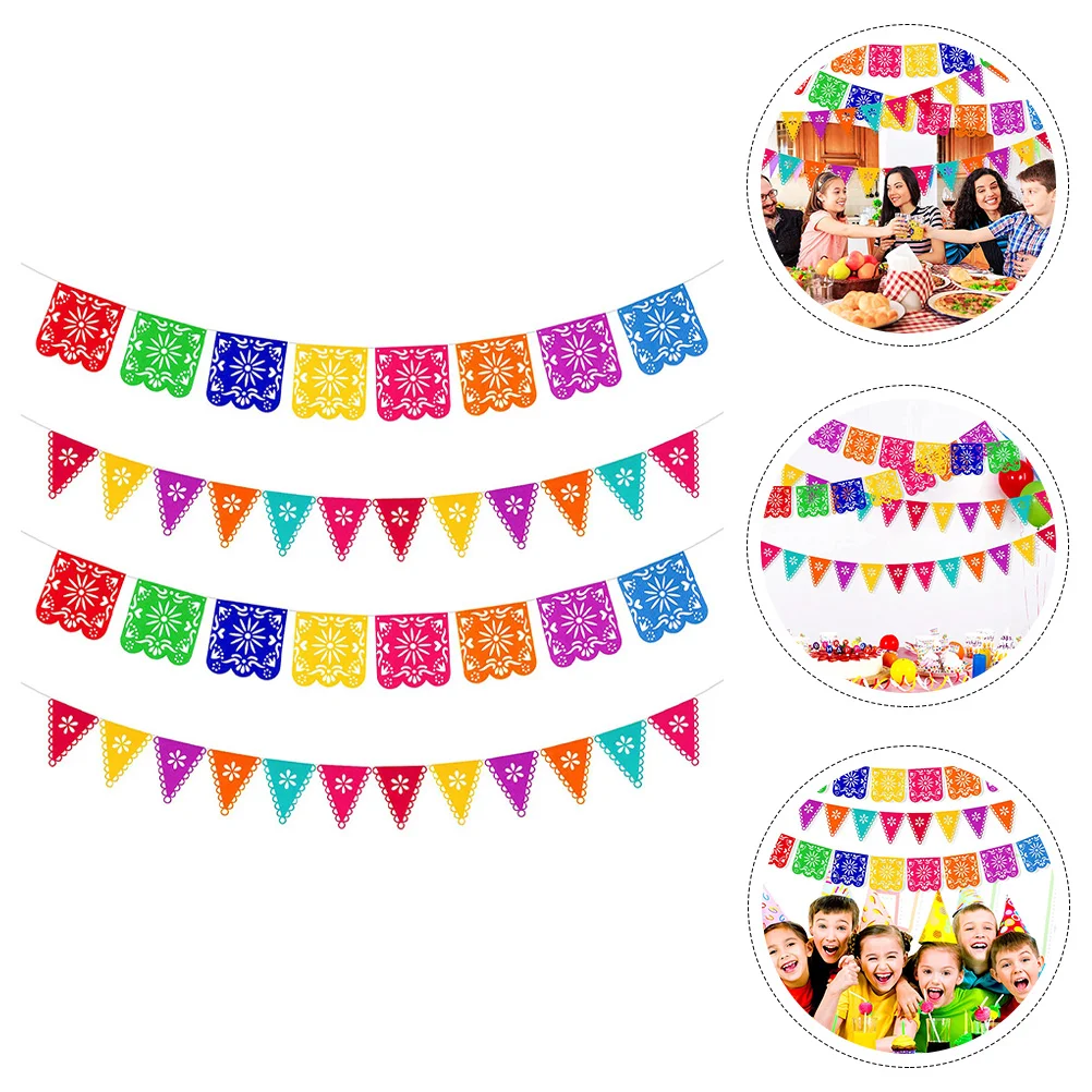 

4 шт., декоративные баннеры для мексиканской тематической Вечерние
