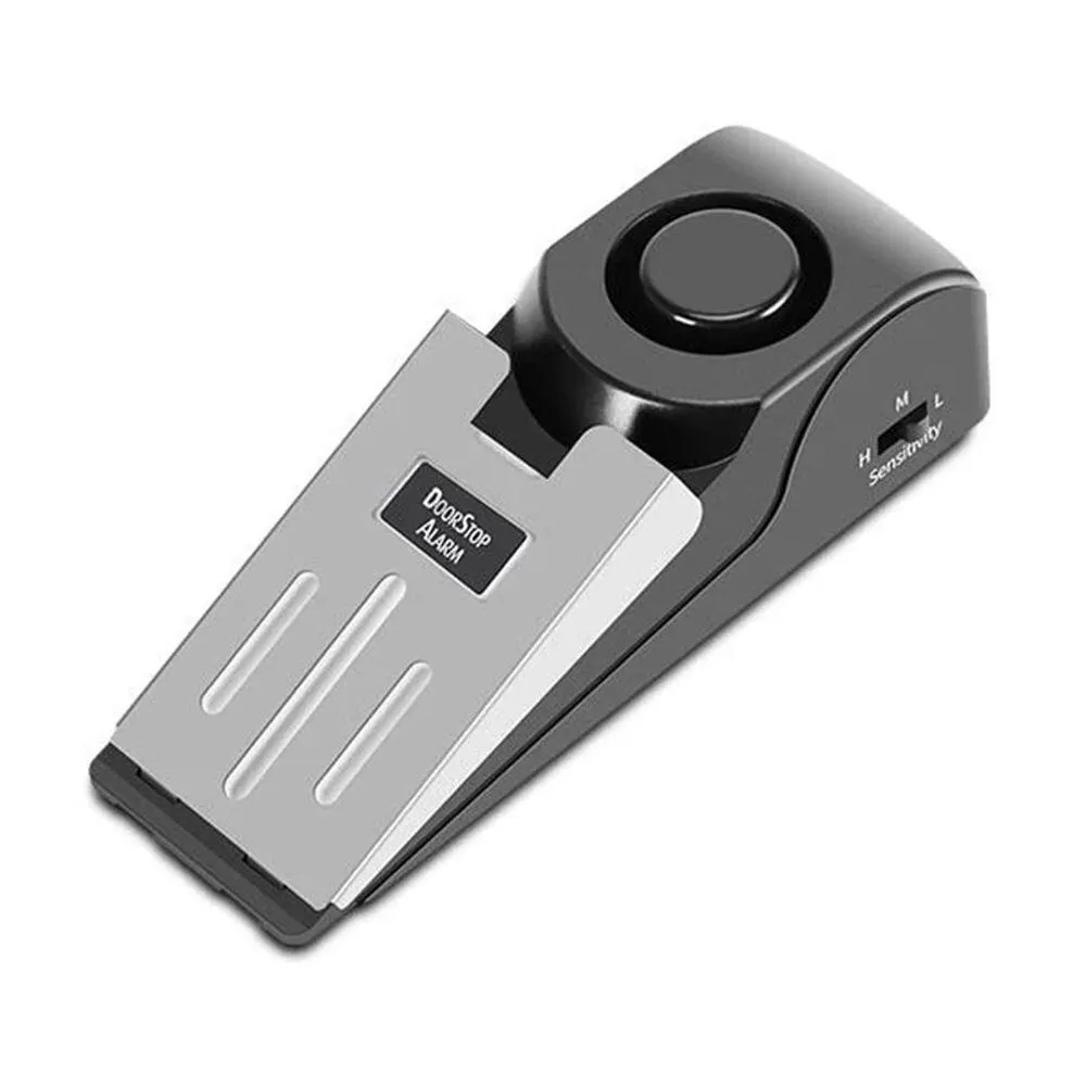 

Wireless Door Stop Alarm Portable Hotel Vibration Alarm For Home Dormitory Safety Wedge Shaped Stopper Alert