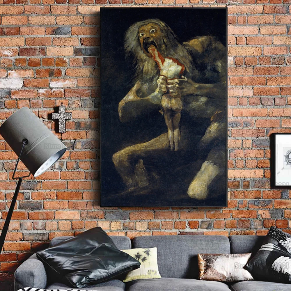 Плакаты Saturn Devouring His Son 1823 Картина на холсте настенные картины для украшения | Дом и