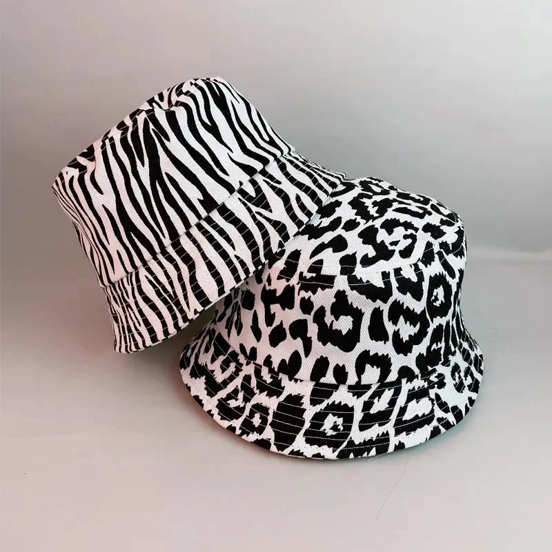 Детская шапка тонкая Рыбацкая для мальчиков и девочек с леопардовым принтом