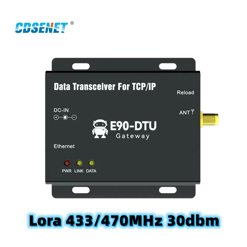 E90-DTU(400SL30-ETH) LoRa SX1262 30dBm Ethernet RJ45 Interface RSSI LBT Relay Networking Wireless Transceiver Serial Port Server