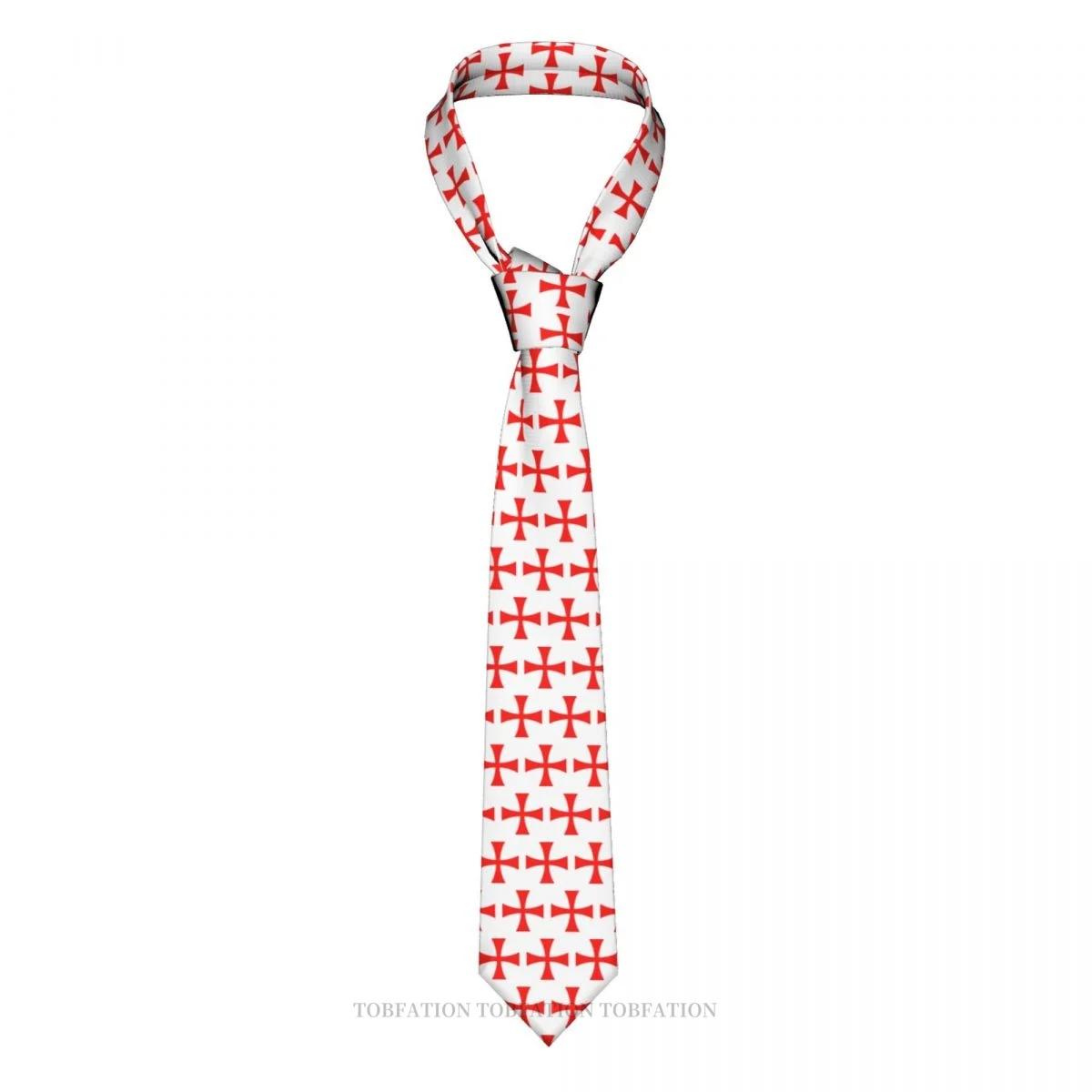 

Templar Symbol Jesus God Cross New 3D Printing Tie 8cm Wide Polyester Necktie Shirt Accessories Party Decoration