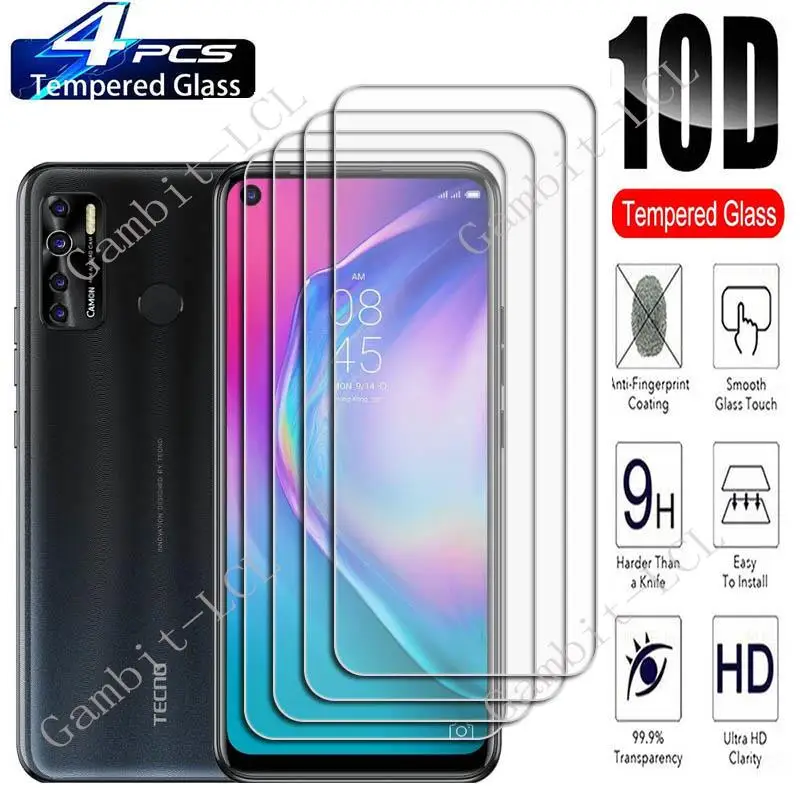 4 шт., защитное закаленное стекло для Tecno Camon 15 Air 6,6 дюйма, Camon15 Camon15Air 15Air CD7 CD6 CD6S