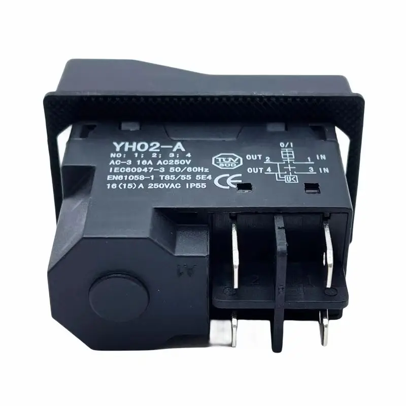 YH02-A 110 В 220 В 4PIN 5PIN электромагнитный переключатель кнопка стартера для станкового оборудования IP55 водонепроницаемый безопасный 16A