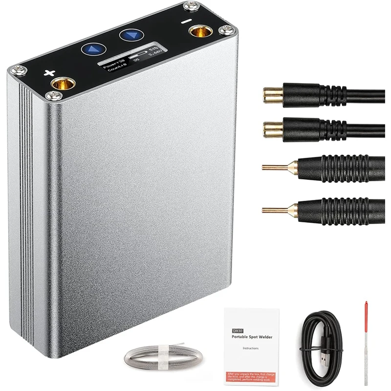 

Мини точечный сварочный аппарат с ЖК-экраном, Модернизированный Портативный 9 зубчатый Регулируемый точечный сварочный аппарат, хранилище ...