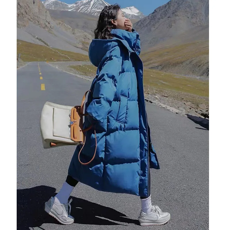 Thicken Down Cotton Jacket Female Clothing Korean Fashion Loose Long Winter 2023 New High Quality Padded Coat Women Parkas Tops
