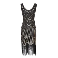 1920s womens vintage sequined dress woman party night flapper great gatsby dress fringe tassel sheath sexy club dress