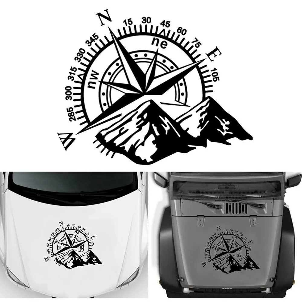 

Mountain Compass Large Vinyl Car Bonnet Side Stickers Van Decal Camper Caravan For Van Decal Camper Caravan 50*60cm