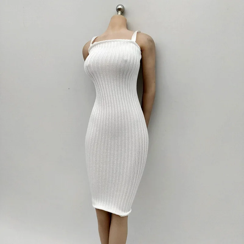 

White Slip Dress Model 1/6 Scale Female Solider Elegant Fashion Skirt for 12in PH TBL JIAUOL 30cm Doll Action Figure Toys