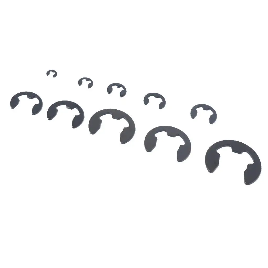 Зажим для крепления E-образных колец 160 шт. набор в ассортименте 2-12 мм