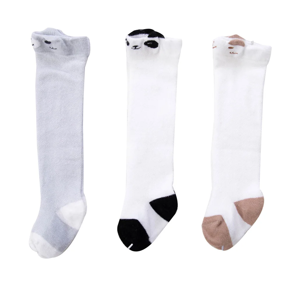 

3 Pair Baby Girl Autumn Knee High Socks Cotton Mesh Socks Newborns Cartoon Animal Baby Boy Socks Leg Warmer
