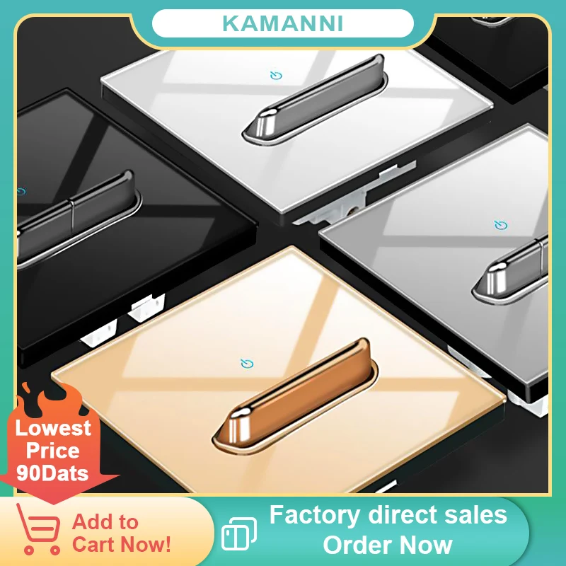 Роскошный настенный светильник из закаленного стекла, светодиодный индикатор 1, 2, 3, 1, 2 направления, импульсный переключатель, черные промежуточные переключатели переменного тока 220 В