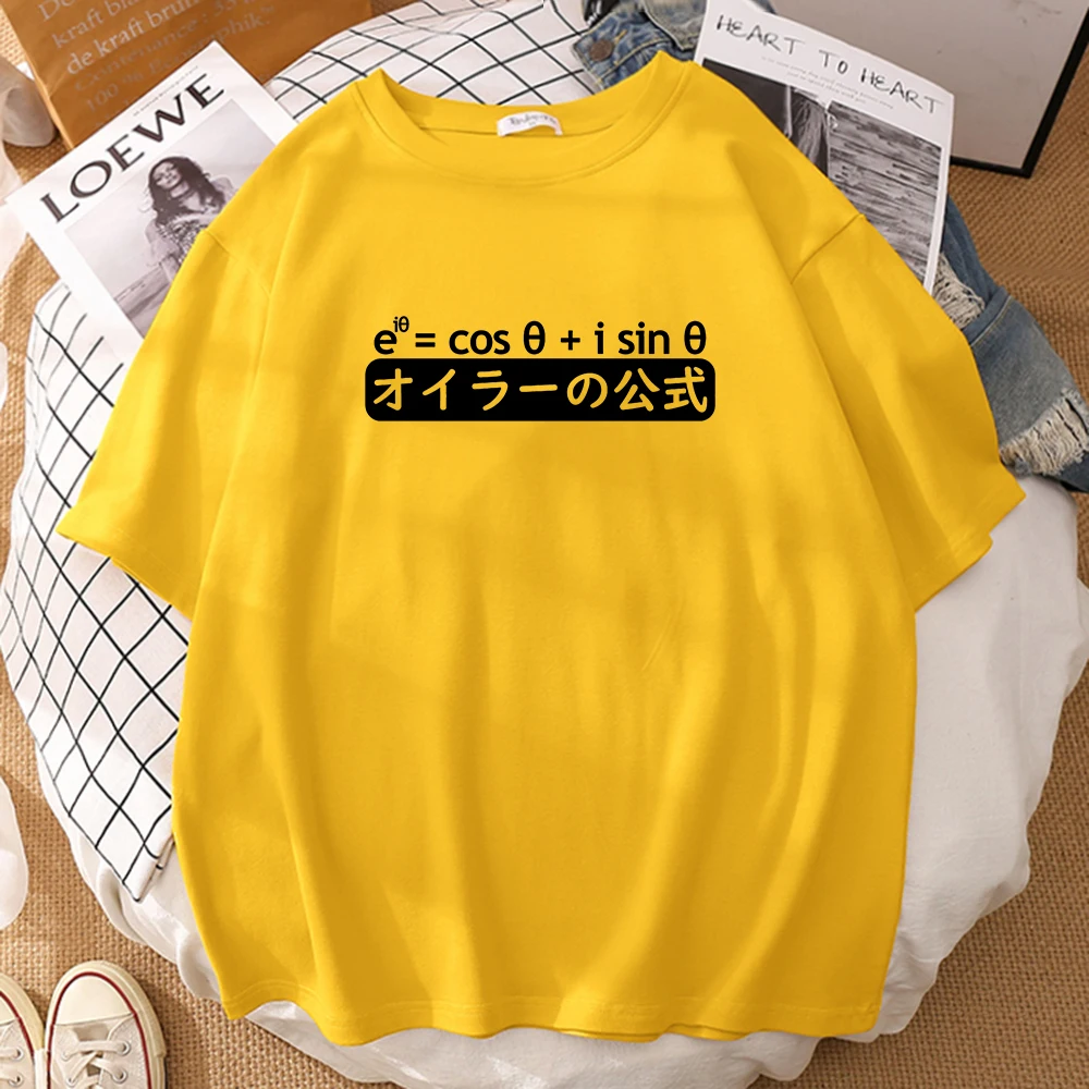 

Футболка Euler's Formula In Japanese Классическая Черная мужская с принтом, уличная футболка с круглым вырезом в стиле хип-хоп, дышащая повседневная муж...
