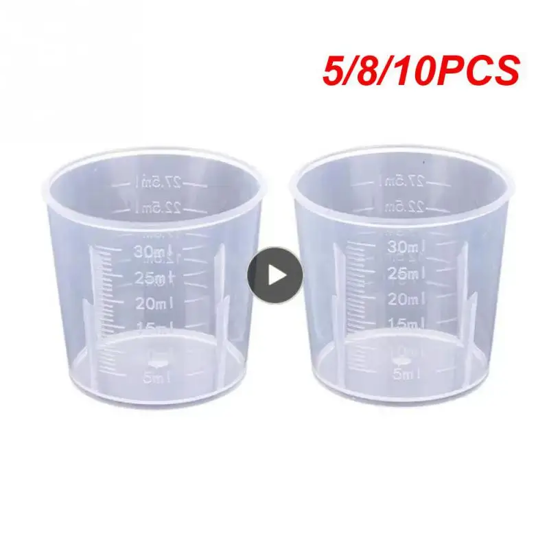 

5/8/10PCS Measuring Jug Visual Scale Premium Clear Graduated Kitchen Counting Cup Food Grade Plastic Plastic Measuring Cup